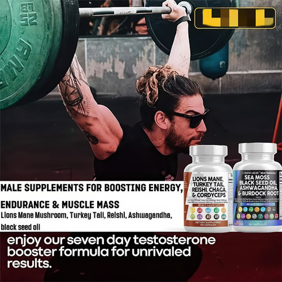 Pack Mix Melena De León Sea Moss Ashwagandha 120 Cápsulas 7