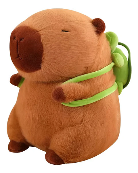 Juguetes De Peluche De Capibara Y Mochilas Pequeñas Con Forma De Tortuga Marrón Claro