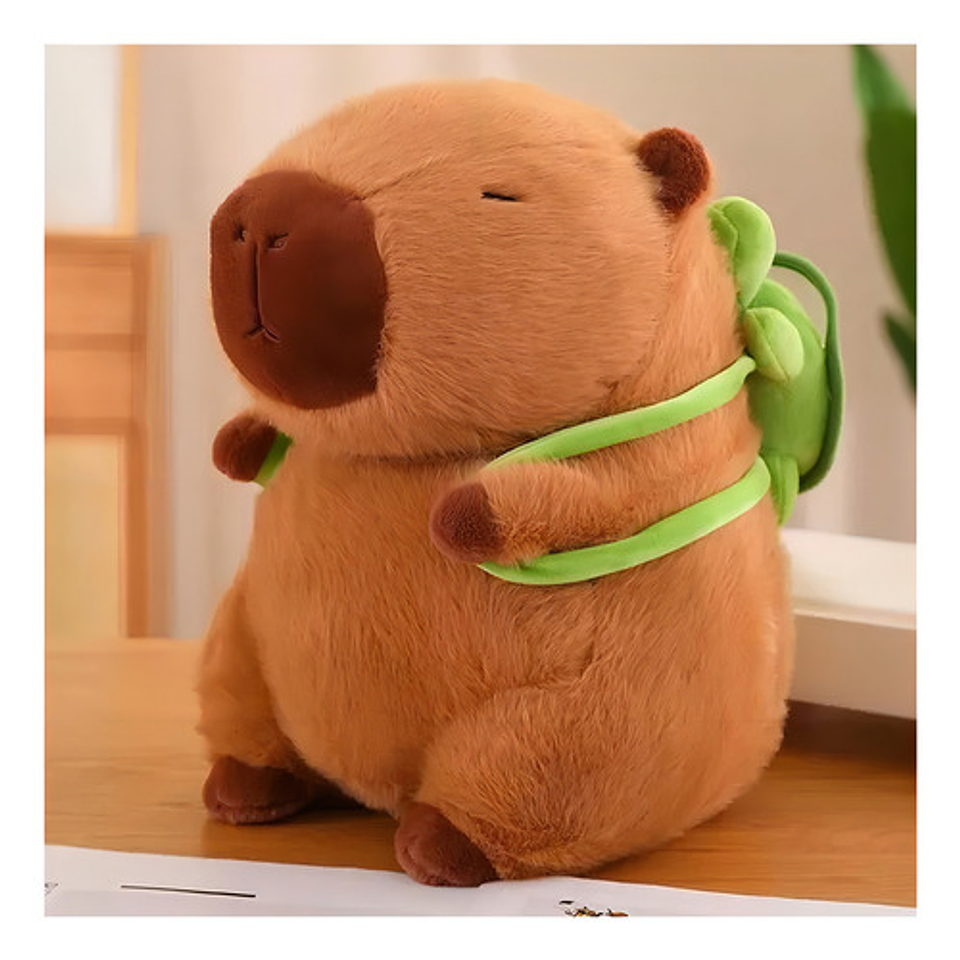 Juguetes De Peluche De Capibara Y Mochilas Pequeñas Con Forma De Tortuga Marrón Claro 7