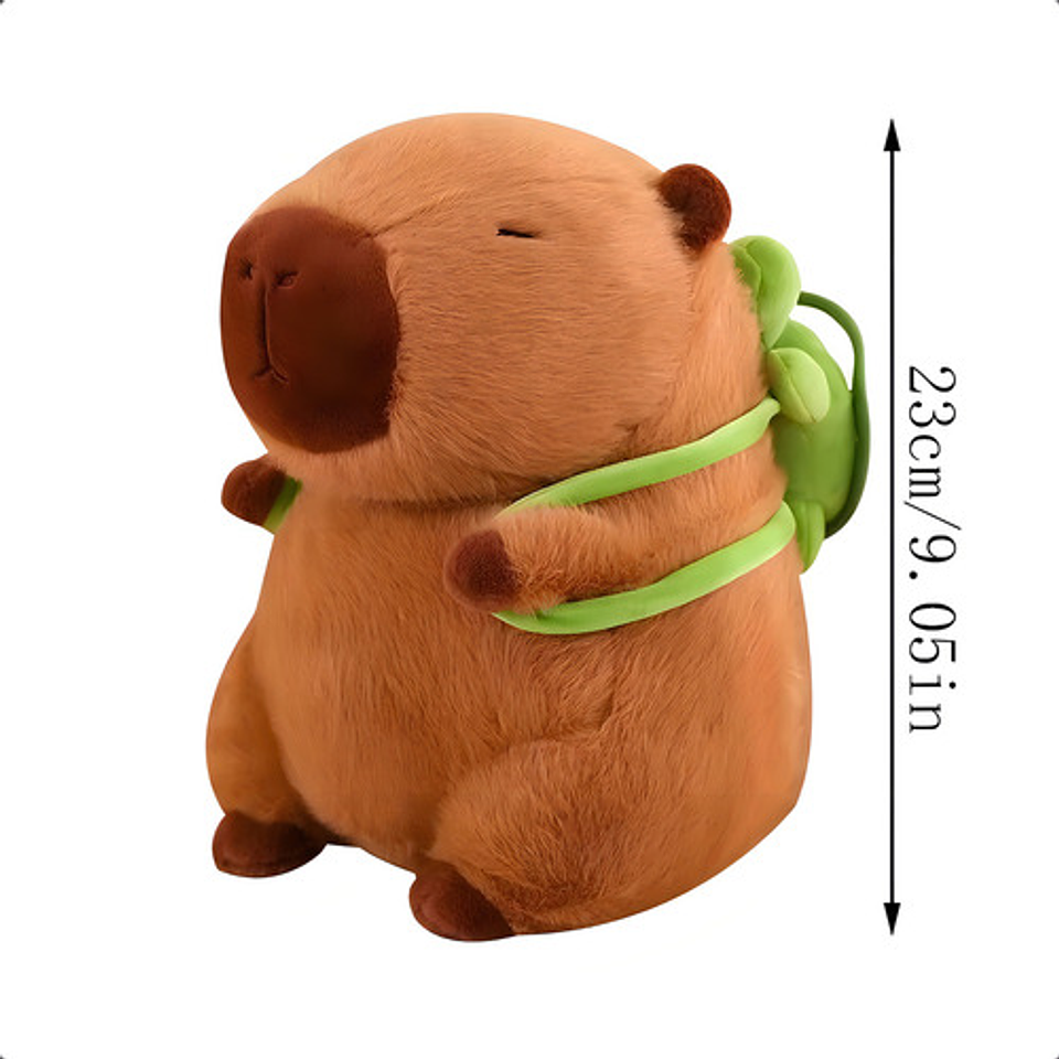 Juguetes De Peluche De Capibara Y Mochilas Pequeñas Con Forma De Tortuga Marrón Claro 10