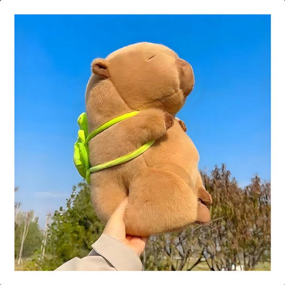Juguetes De Peluche De Capibara Y Mochilas Pequeñas Con Forma De Tortuga Marrón Claro 11