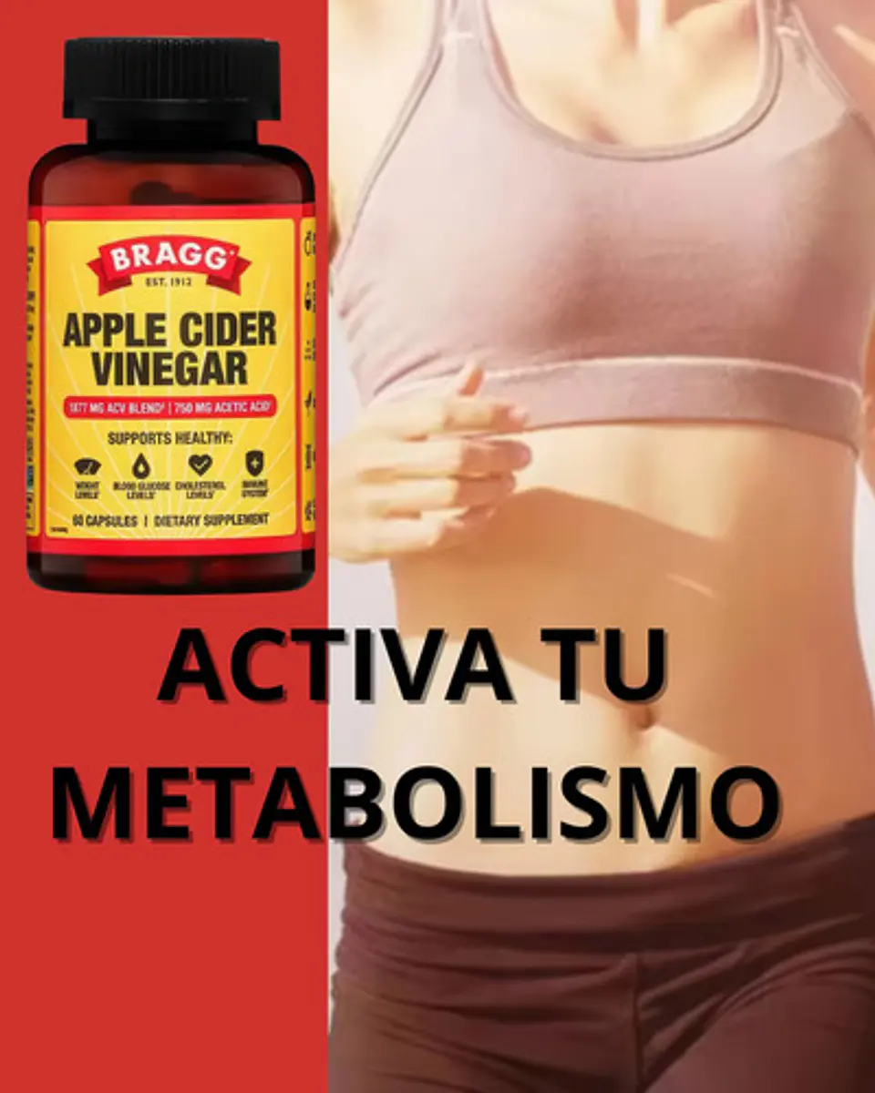 Suplemento Vinagre De Sidra De Manzana Keto Bragg 60 Cáps 6