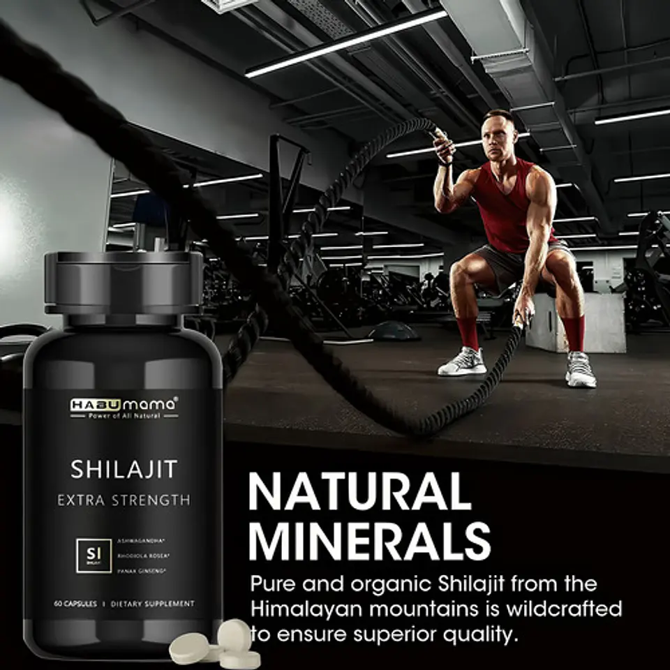 Suplemento Shilajit Complex Ashwagandha Rhodiola & Cúrcuma 7