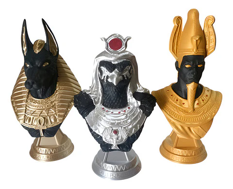 Decoración Dioses Egipcios Anubis Ra Y Osiris (pack X3 Unds)
