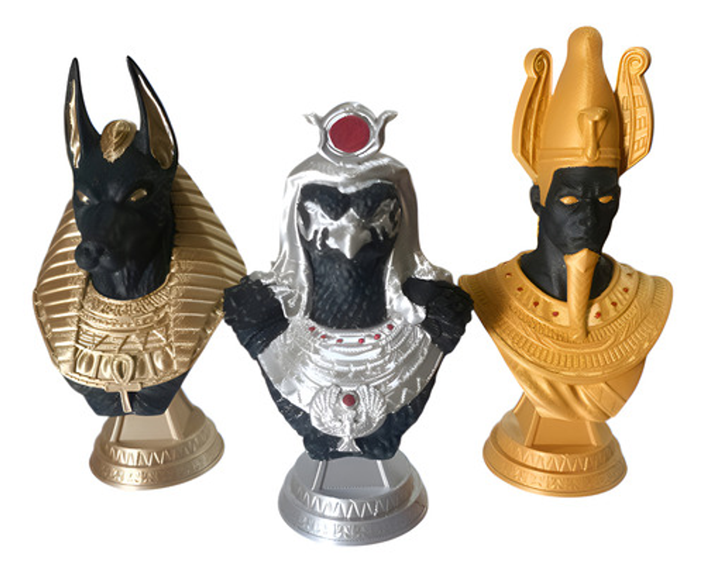 Decoración Dioses Egipcios Anubis Ra Y Osiris (pack X3 Unds) 1