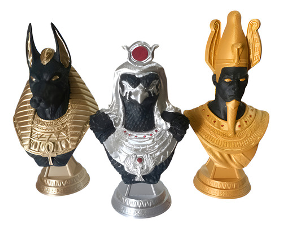 Decoración Dioses Egipcios Anubis Ra Y Osiris (pack X3 Unds) 1