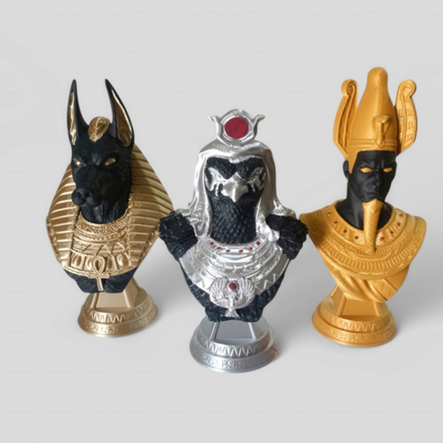 Decoración Dioses Egipcios Anubis Ra Y Osiris (pack X3 Unds) 5