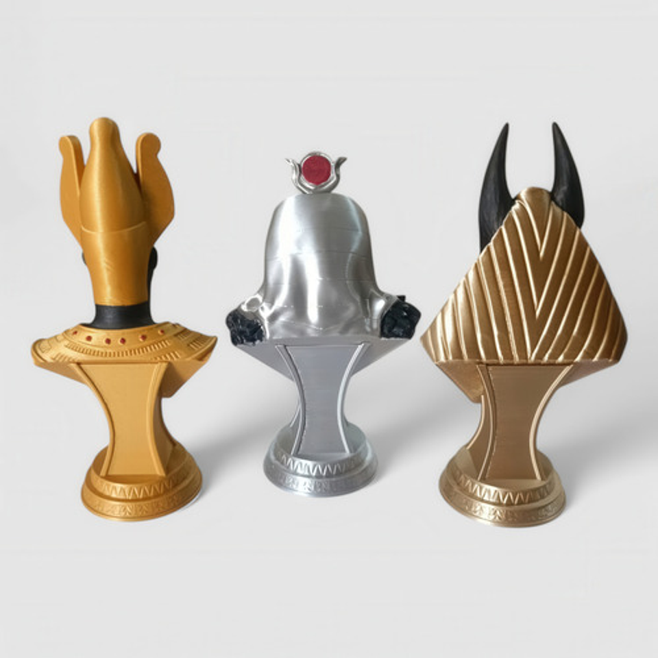 Decoración Dioses Egipcios Anubis Ra Y Osiris (pack X3 Unds) 6