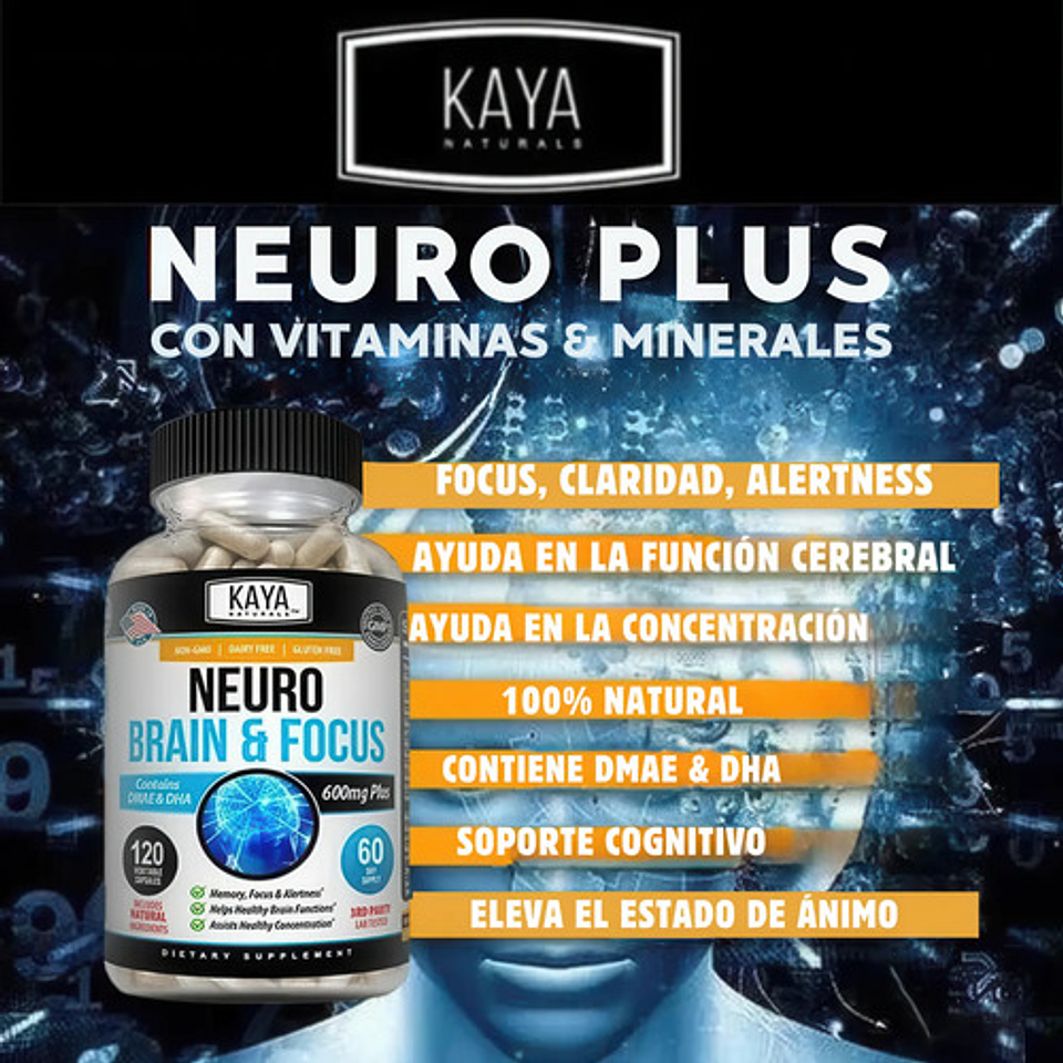 Nootrópico Potenciador Cognitivo Memoria Antiestrés 120 Cáps 4