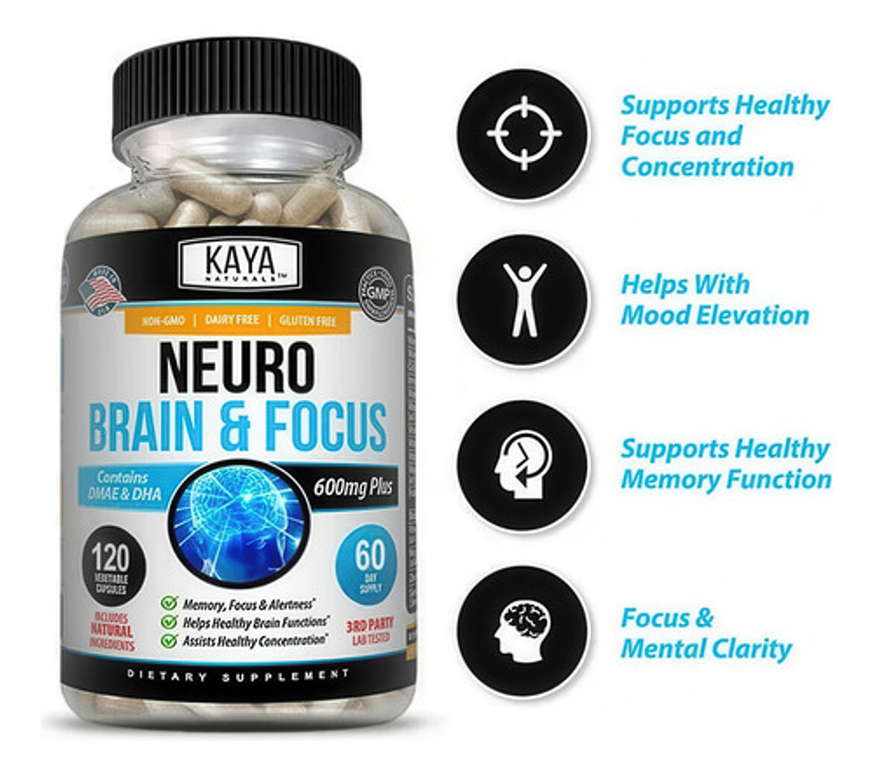 Nootrópico Potenciador Cognitivo Memoria Antiestrés 120 Cáps 8