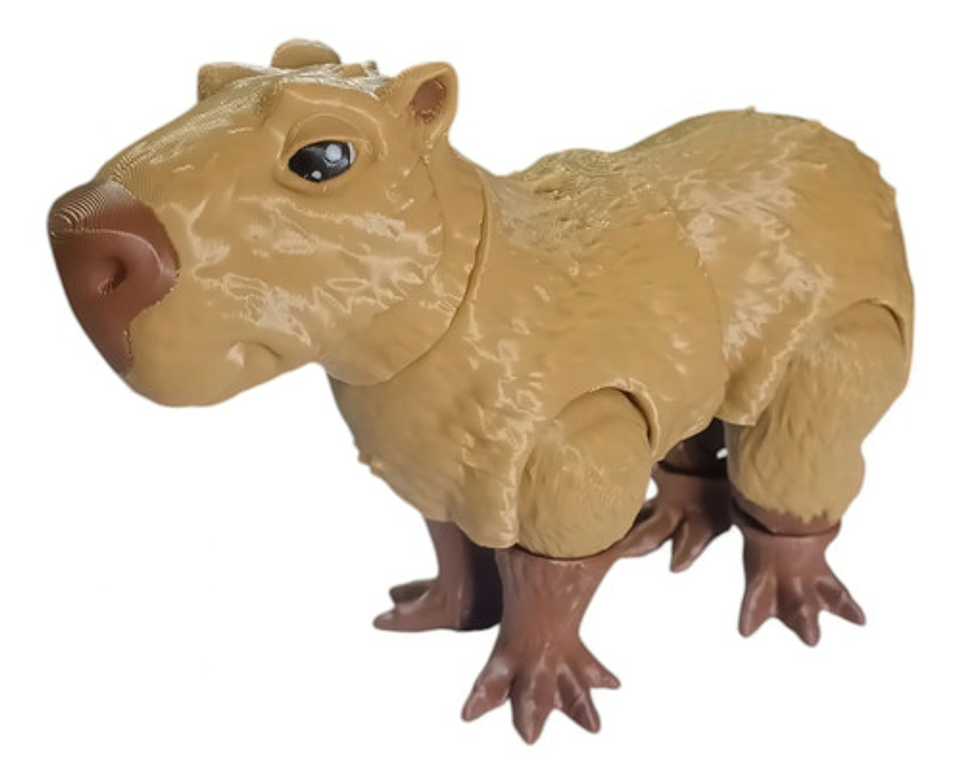 Figura De Capibara Articulada Impresa En 3d 1