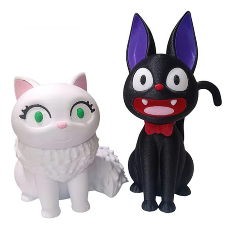 Set Figura De Gato Jiji Y Gata Lily De Kiki Studios Ghilbi