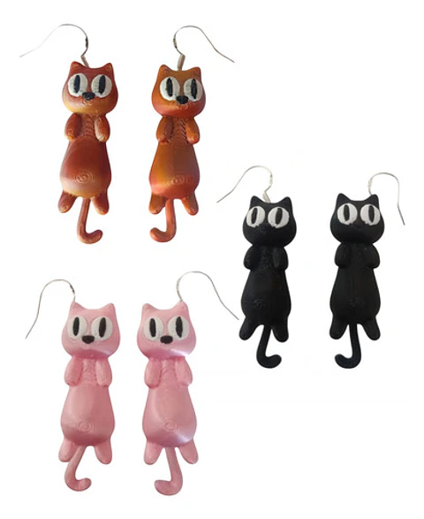 Aros Aretes Pendientes De Gato Gatito Colgantes Petlovers