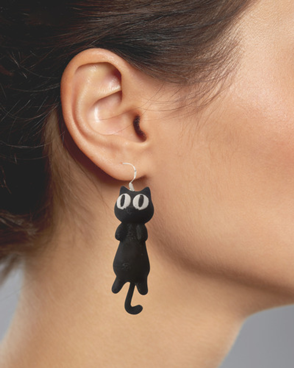Aros Aretes Pendientes De Gato Gatito Colgantes Petlovers 3