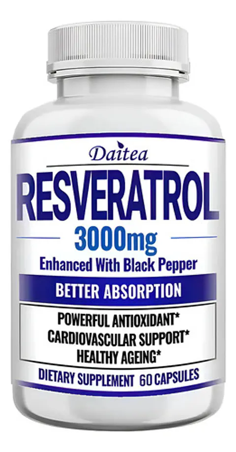 Resveratrol 3000 Mg 60 Cápsulas Suplemento Original