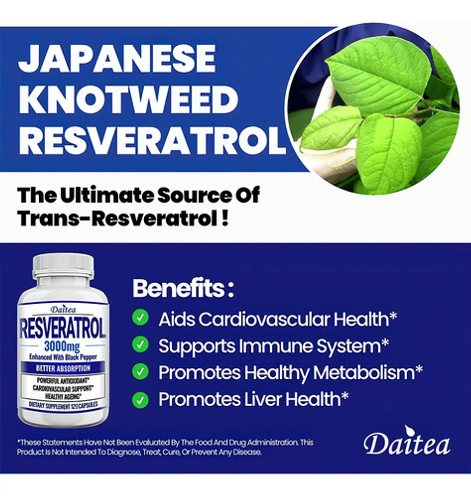 Resveratrol 3000 Mg 60 Cápsulas Suplemento Original 2