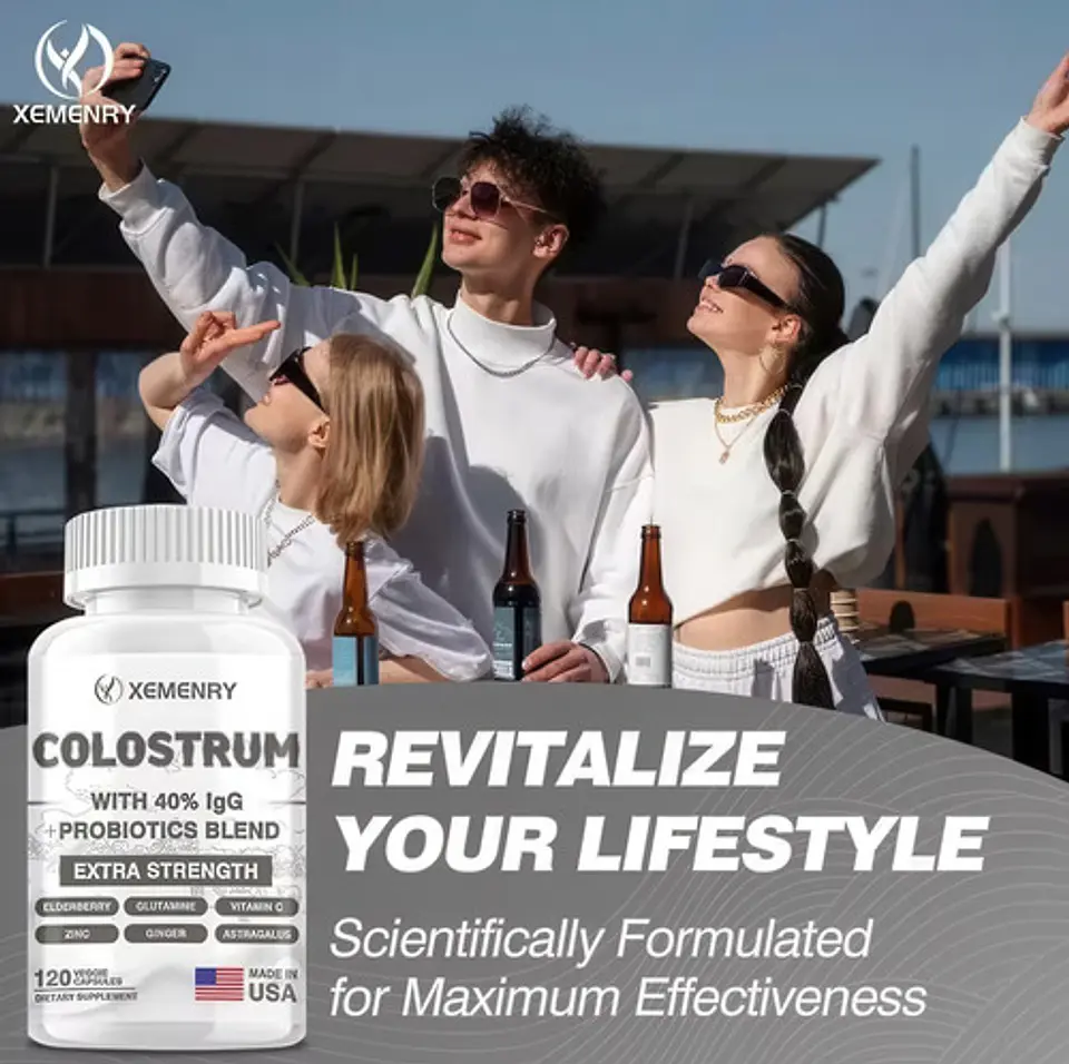 Calostro Bovino Colostrum 40%Igg Y Probióticos 120 Cápsulas 8