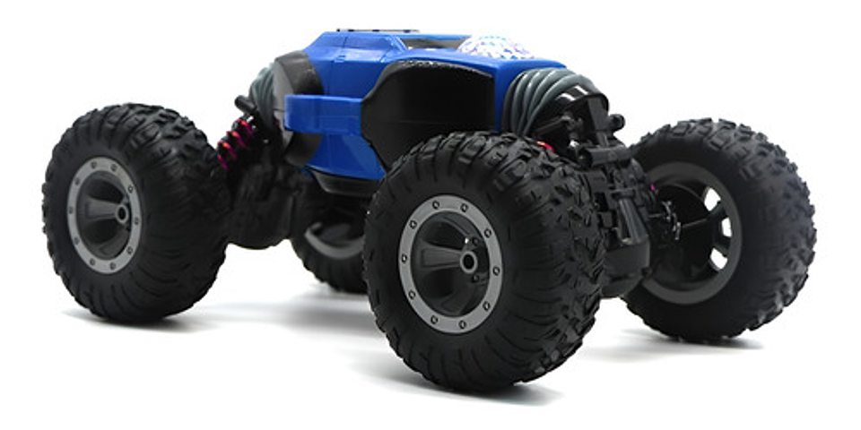 Auto Todo Terreno Rc 4x4 Hipac Jjrc Q70 Rc Azul 25km/h Batería 1:16 1