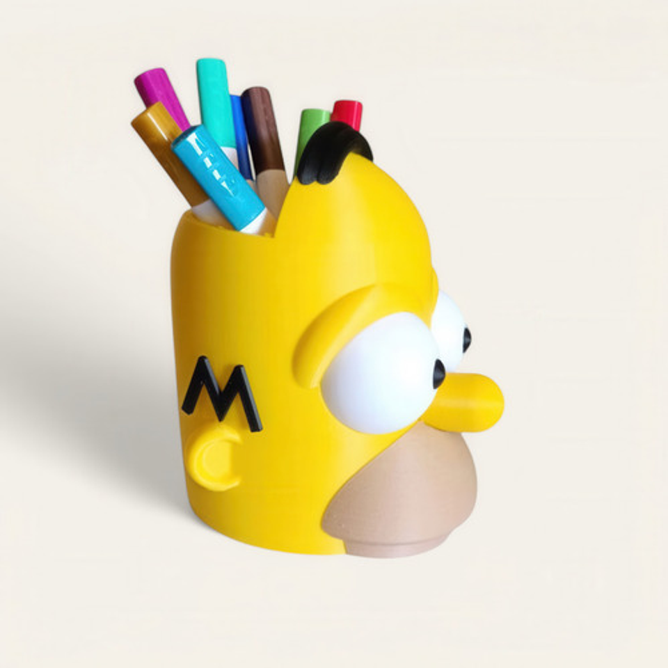Organizador De Lápices, Plumones Diseño De Homero Simpson 2