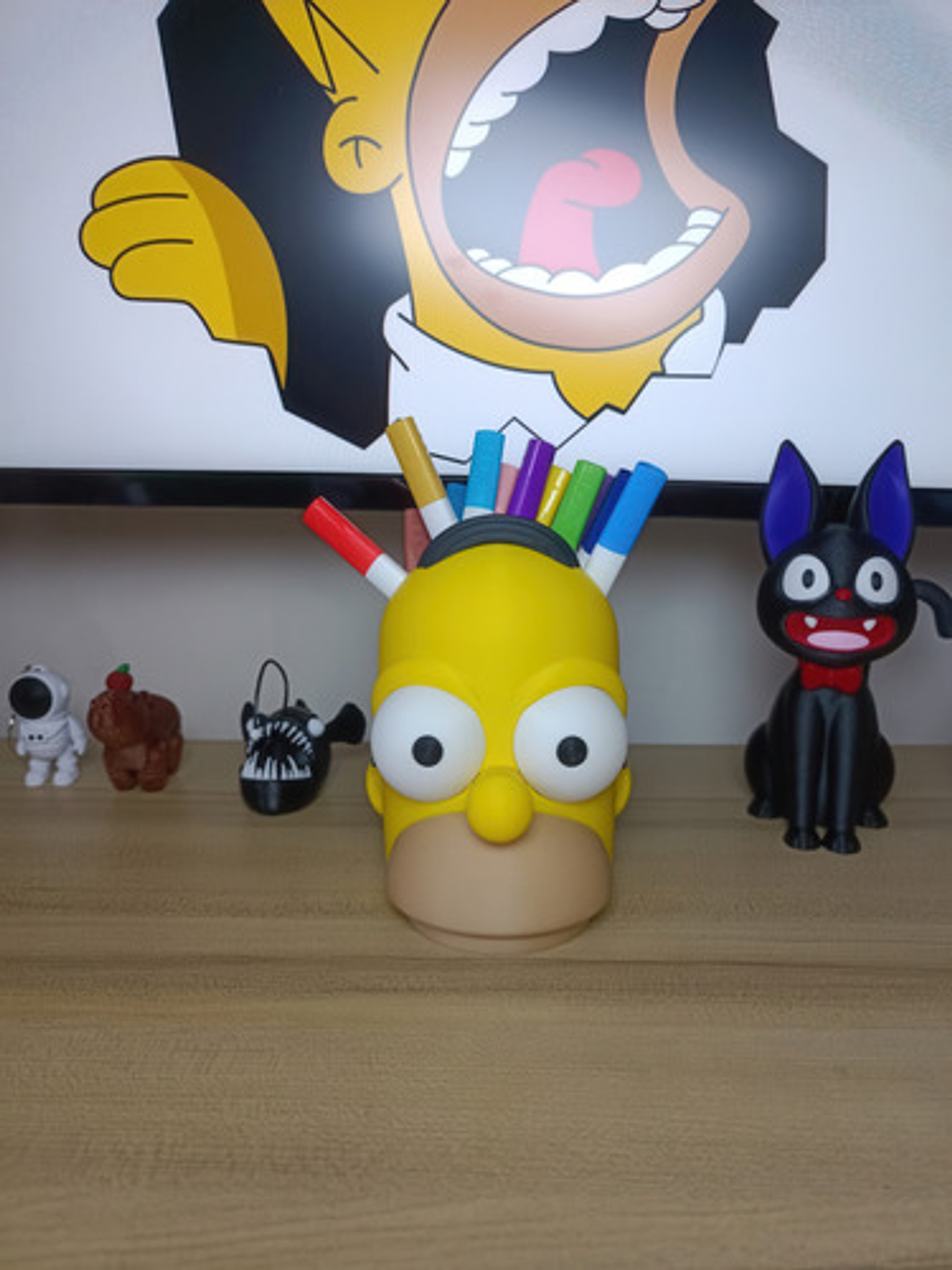 Organizador De Lápices, Plumones Diseño De Homero Simpson 7
