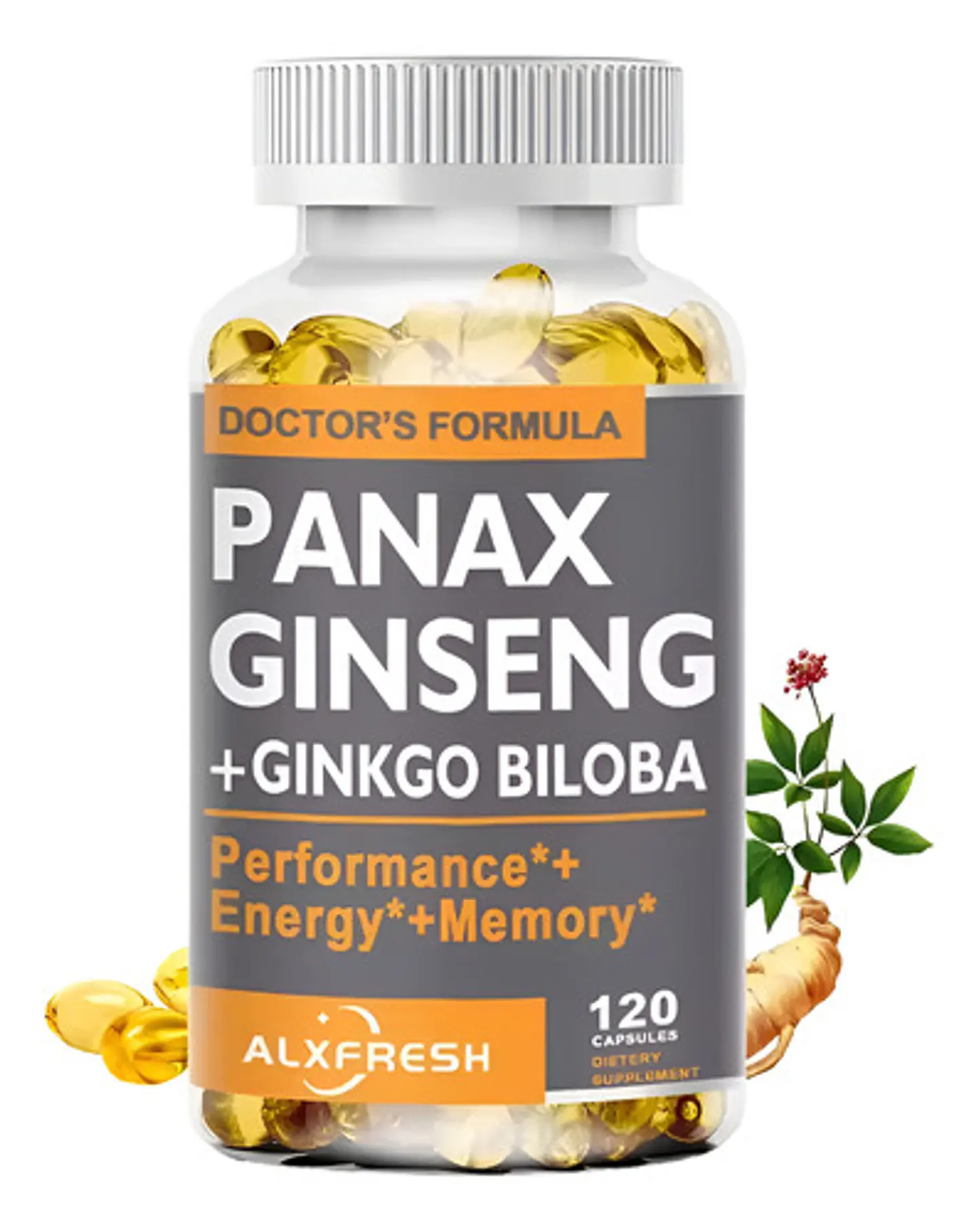 Panax Ginseng Ginkgo Biloba Ashwagandha Concentradas 120 Cáp 1