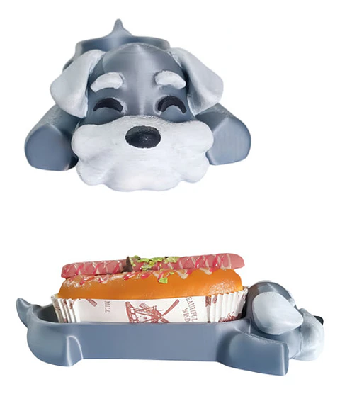 Porta Completo Hotdog Diseño Schnauzer Tamaño L ( 1 Unidad)