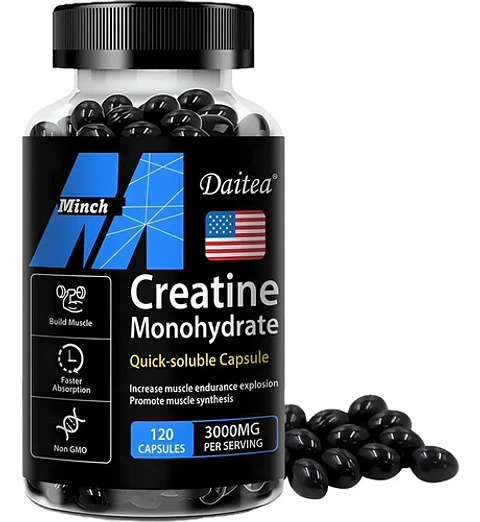 Creatina Monohydrate 120 Capsulas 3000Mg Sabor Sin Sabor