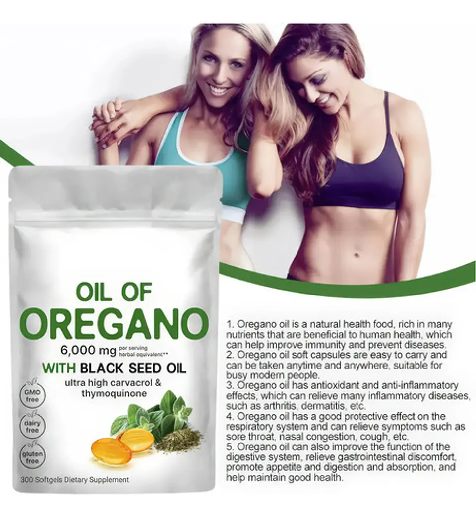 Aceite De Orégano 6000 Mg 300 Cápsulas Blandas 3