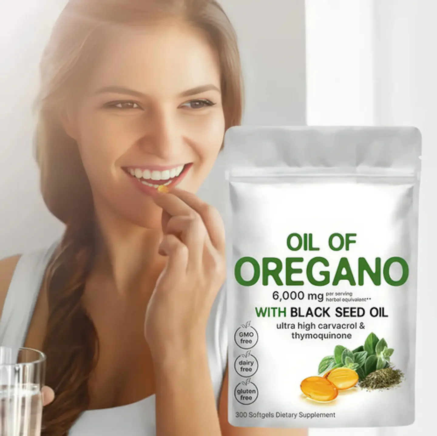 Aceite De Orégano 6000 Mg 300 Cápsulas Blandas 4