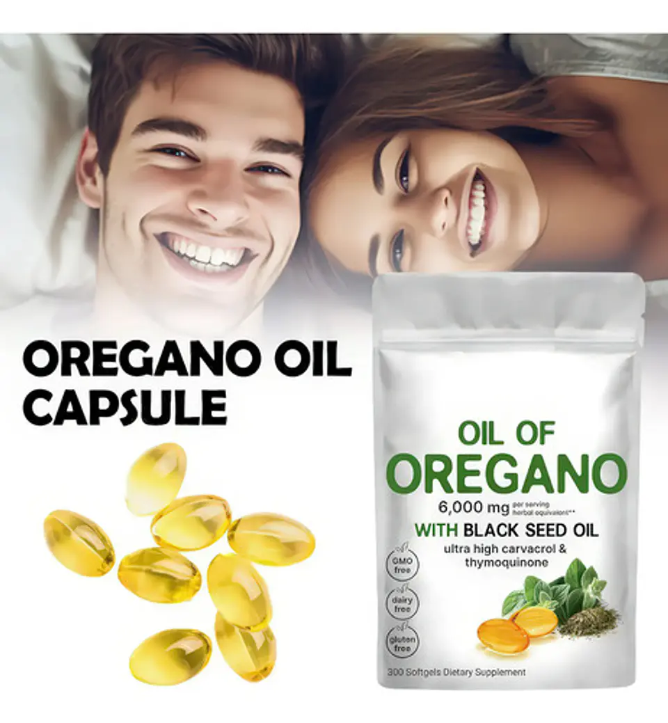 Aceite De Orégano 6000 Mg 300 Cápsulas Blandas 6