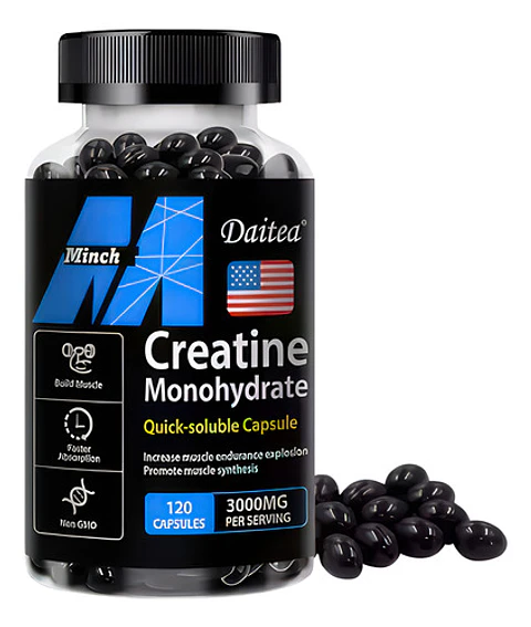 Creatina Monohydrate 120 Capsulas 3000Mg Sabor Sin Sabor