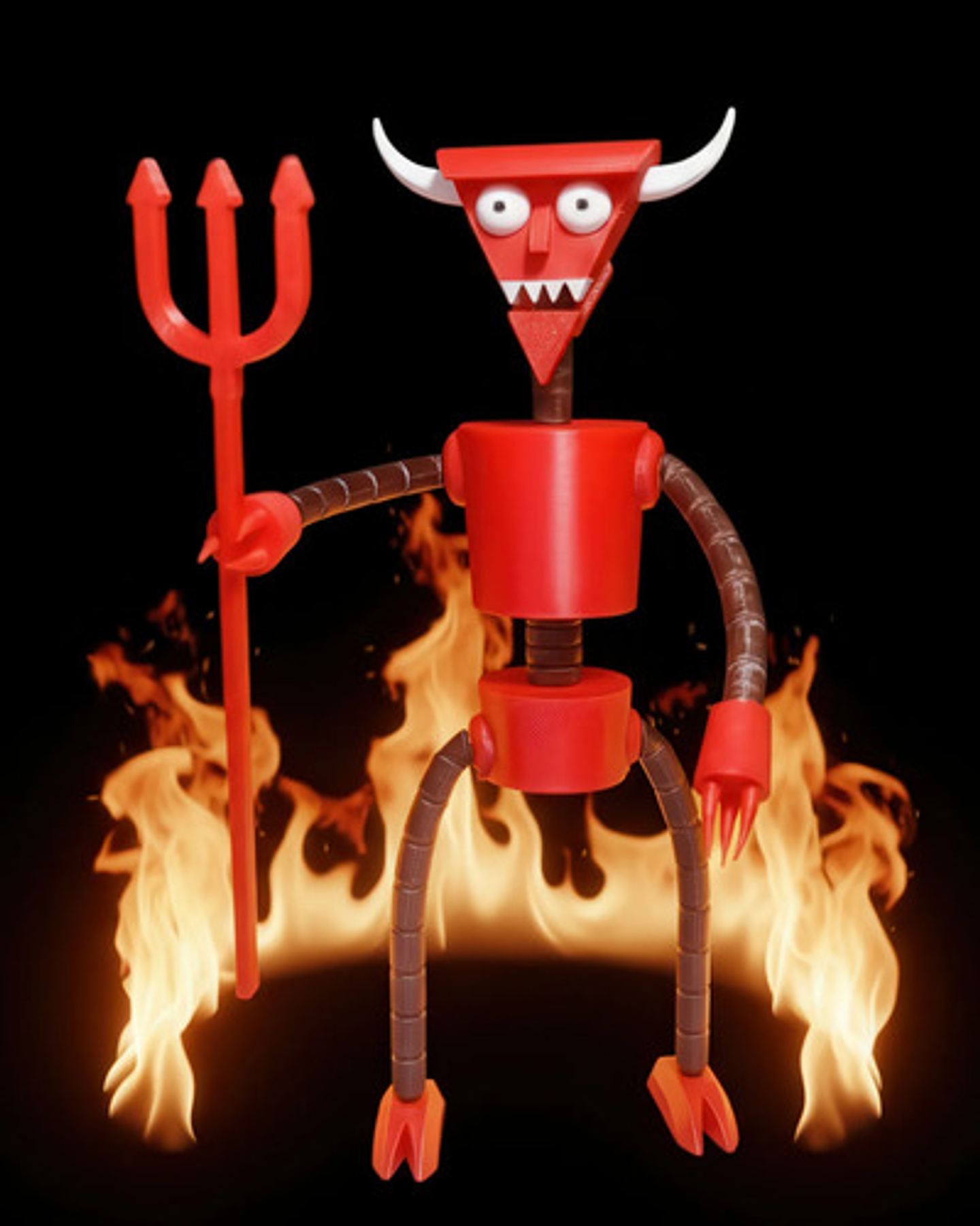 Figura De Diablo Robot Futurama 17cms Articulada 1