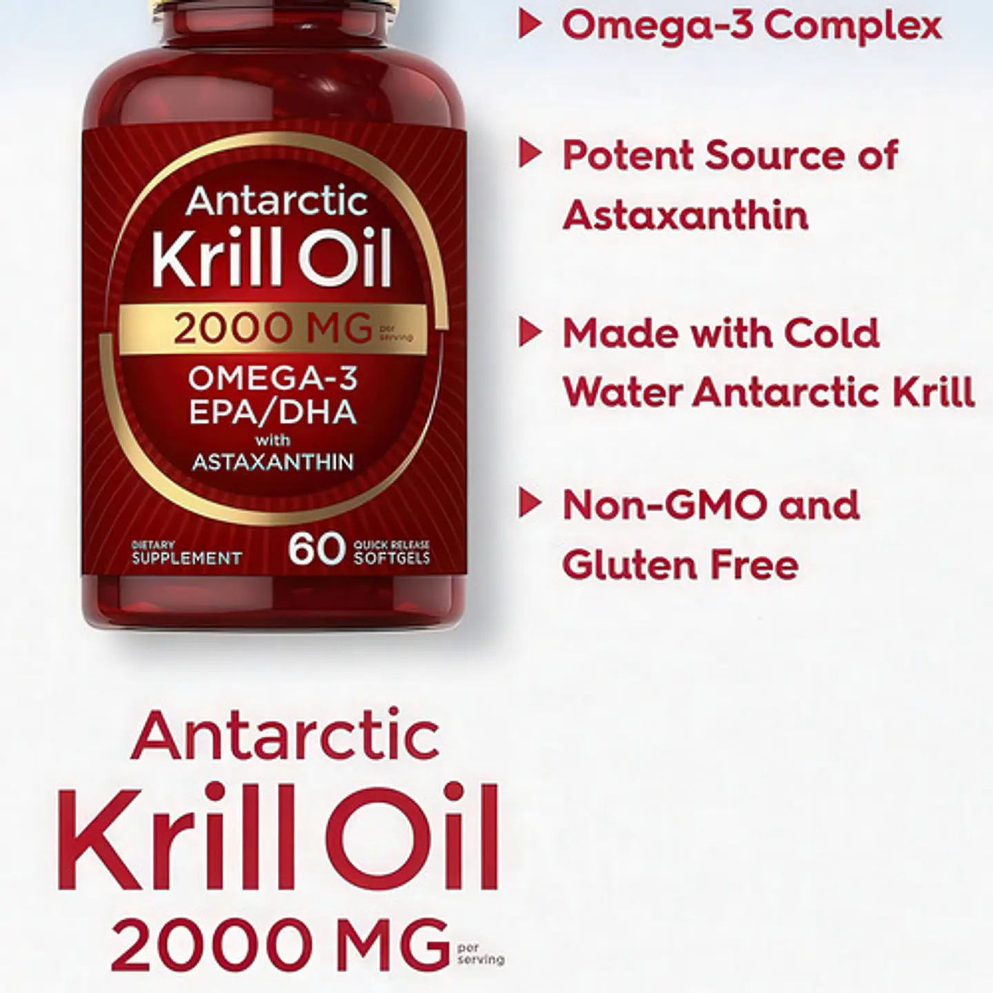 Astaxantina Krill Oil 2000 Mg Omega 3 Softgel 120 Cápsulas 4