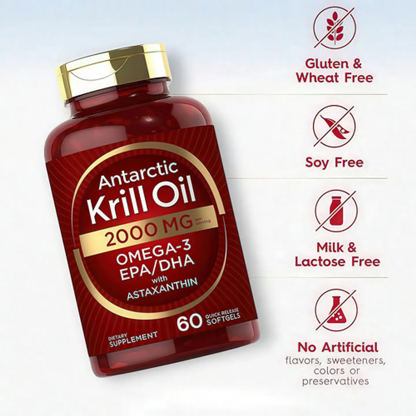 Astaxantina Krill Oil 2000 Mg Omega 3 Softgel 120 Cápsulas 5