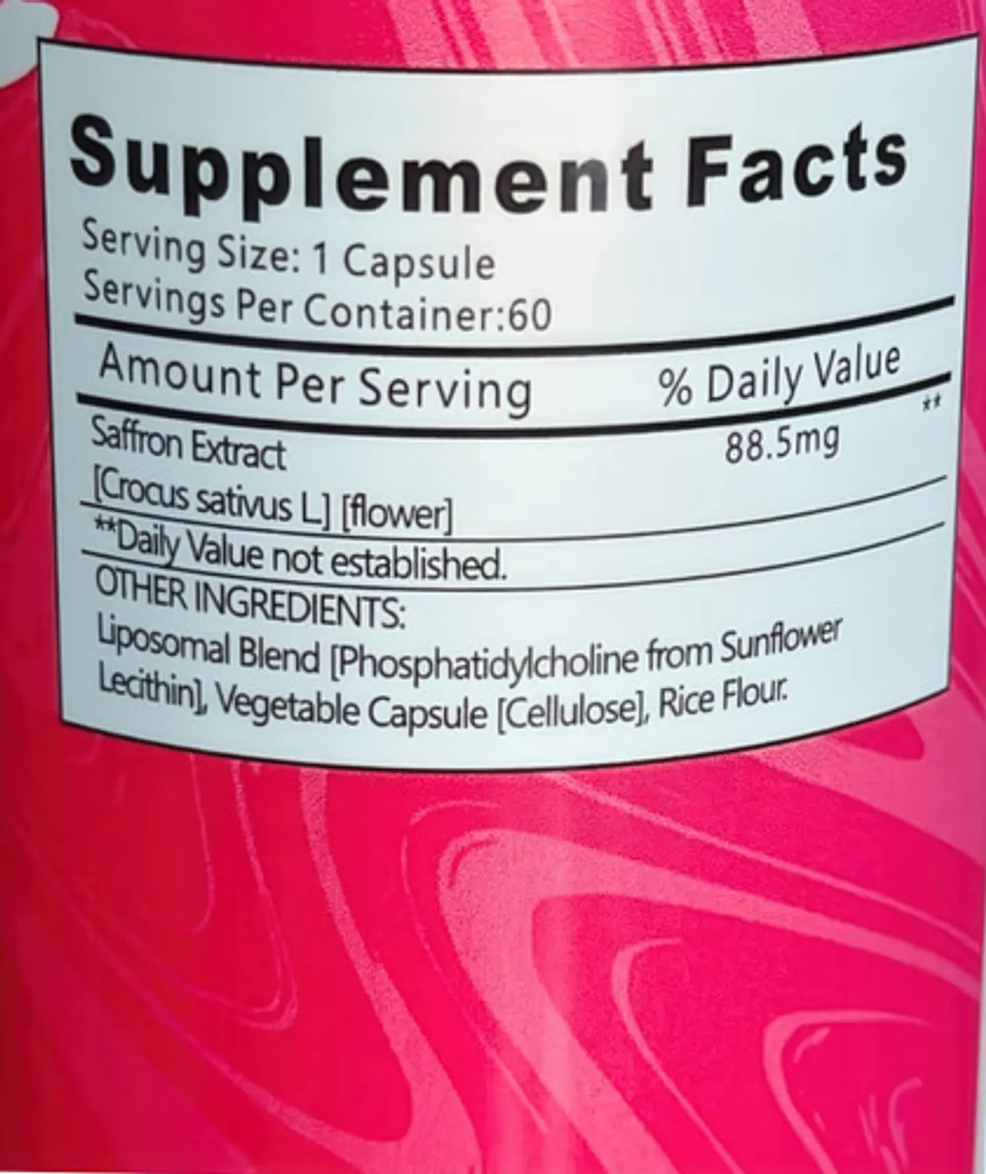 Azafrán Saffron Liposomal 88.5Mg 60 Cápsulas Veganas 2