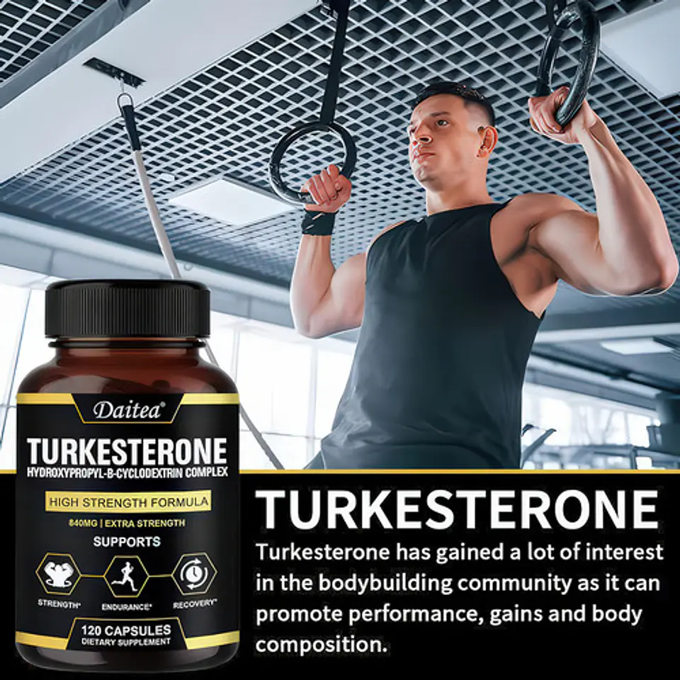 Turkesterone 840Mg Potenciador Muscular De 120 Cápsulas Sabor Sin Sabor 3