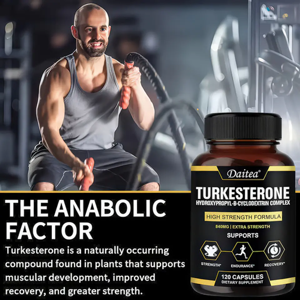 Turkesterone 840Mg Potenciador Muscular De 120 Cápsulas Sabor Sin Sabor 4