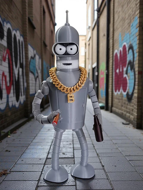 Futurama Bender Figura 3d 20cms Articulado