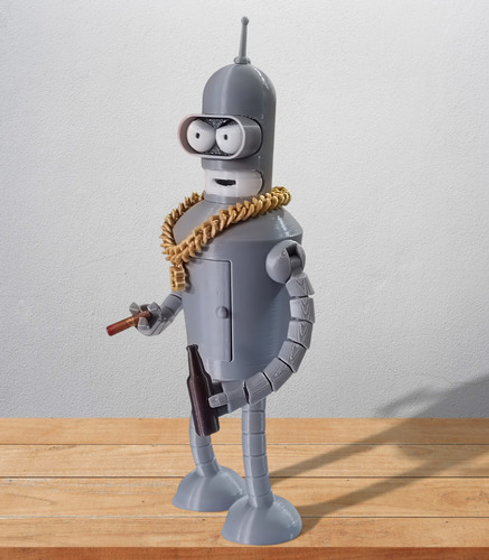 Futurama Bender Figura 3d 20cms Articulado 3