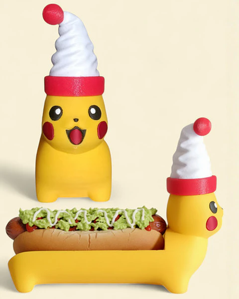Porta Completo Hotdog Diseño Pikachu X 1 Unidad