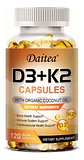 Vitamina D3 Daitea 120Caps. 5000 Ui+ Vitak2 Sist.Inmune,Óseo Sabor Sin Sabor - Miniatura 1