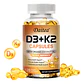 Vitamina D3 Daitea 120Caps. 5000 Ui+ Vitak2 Sist.Inmune,Óseo Sabor Sin Sabor - Miniatura 2