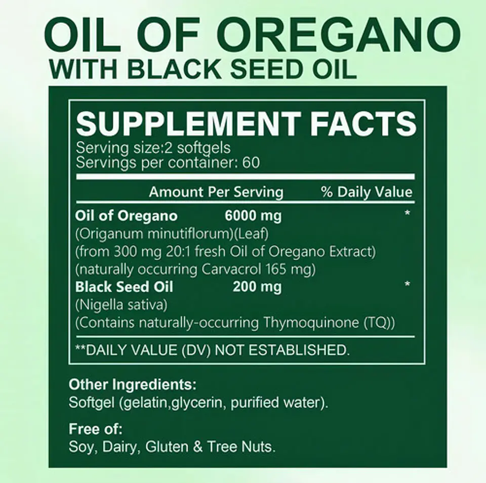 Aceite De Oregano Con Carvacrol Potenciado 6000 Mg 120 Caps 2