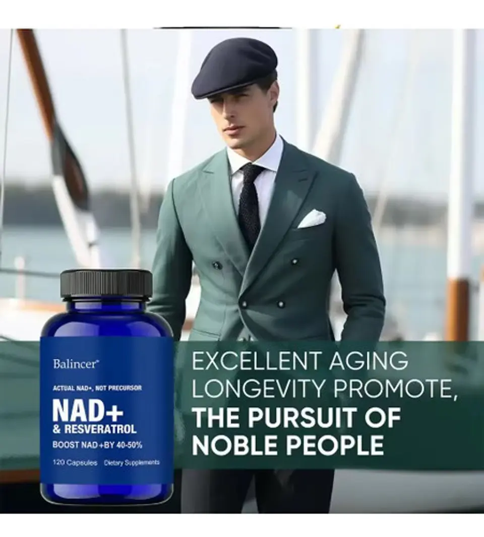 NAD+ Resveratrol Balincer 120 Capsulas sin Sabor 7