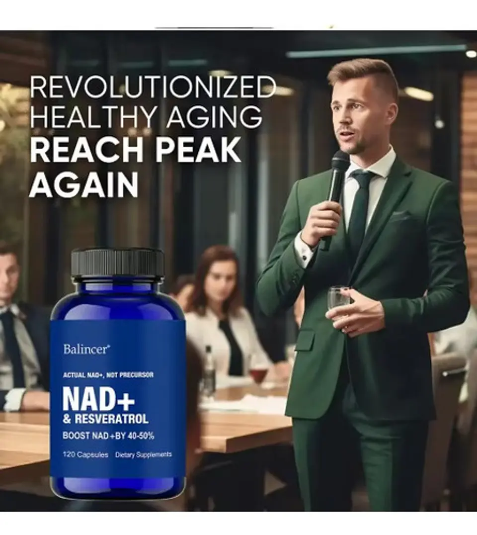 NAD+ Resveratrol Balincer 120 Capsulas sin Sabor 9