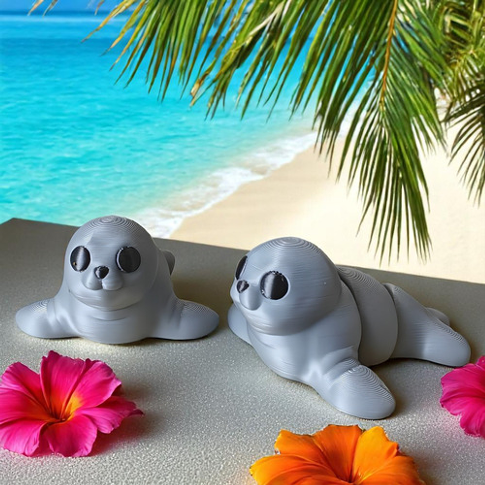 Juguete Mini Foca Articulada De Juguete 3d Plástico Unidad 2