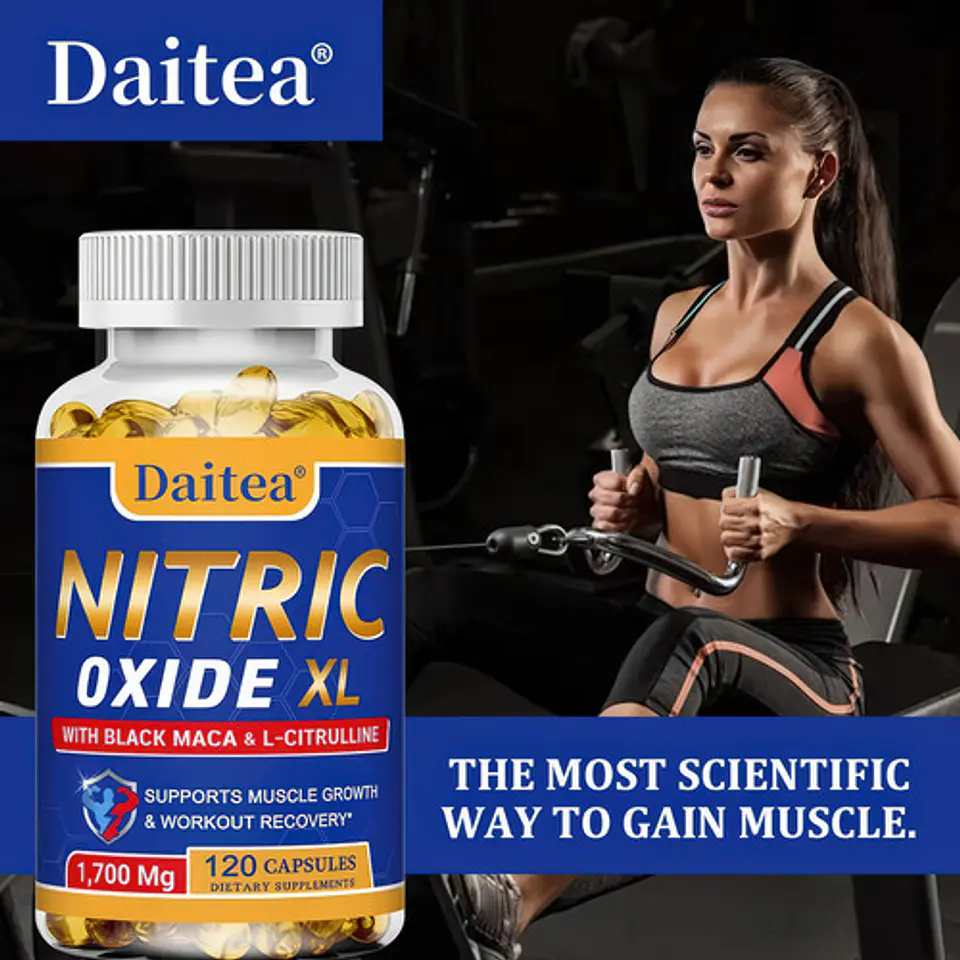 Óxido Nítrico Xl Daitea 1700mg  Maca L-citrulina 120 Cáp 2