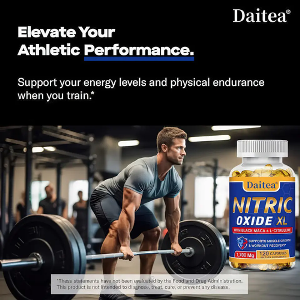 Óxido Nítrico Xl Daitea 1700mg  Maca L-citrulina 120 Cáp 4