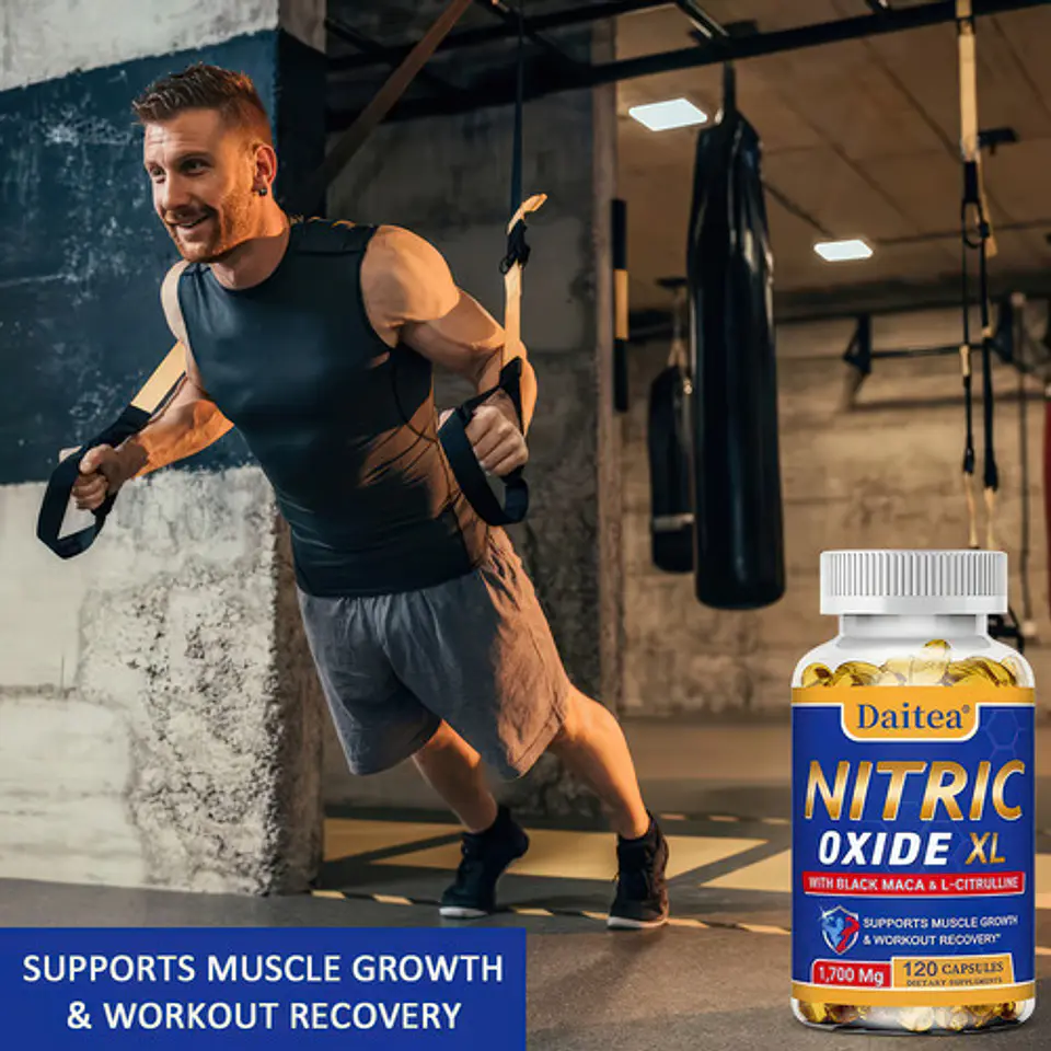 Óxido Nítrico Xl Daitea 1700mg  Maca L-citrulina 120 Cáp 5