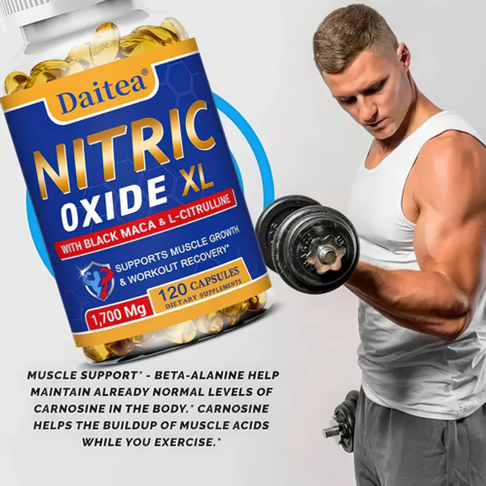 Óxido Nítrico Xl Daitea 1700mg  Maca L-citrulina 120 Cáp 6